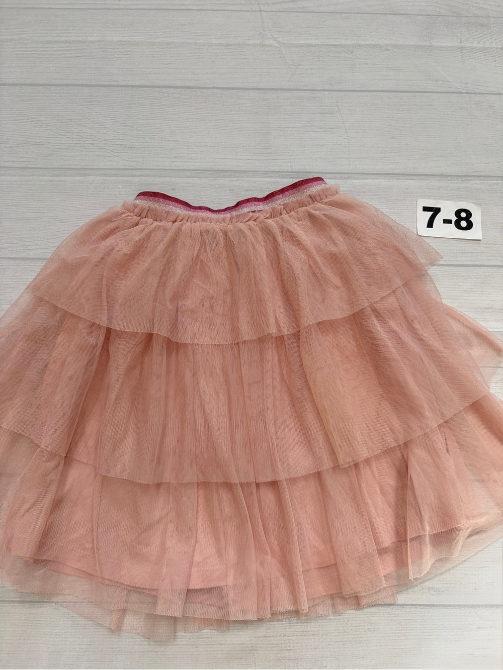 Mini Boden Girls Pink Tiered Tulle Skirt